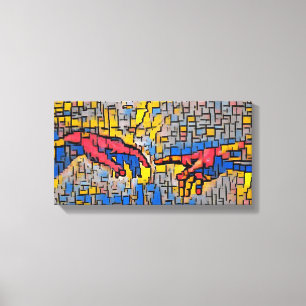 Michelangelo Creation of Adam Abstract & Colourful Canvas Print