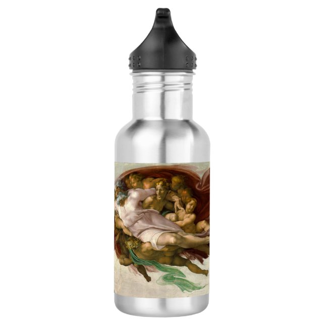 Michelangelo Creation of Adam Art  Stainless Steel Water Bottle (Right)