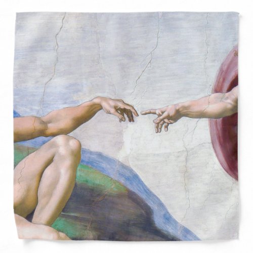 Michelangelo _ Creation of Adam Bandana