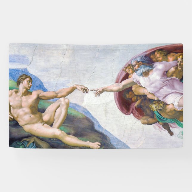 Michelangelo - Creation of Adam Isolated Banner (Horizontal)