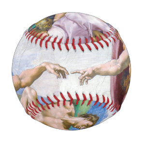 Michelangelo - Creation of Adam Isolated Baseball