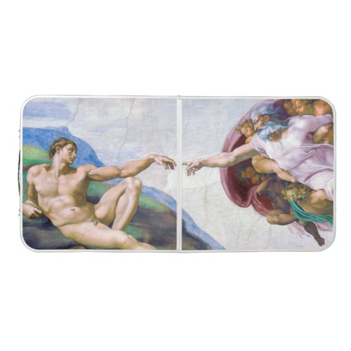 Michelangelo _ Creation of Adam Isolated Beer Pong Table