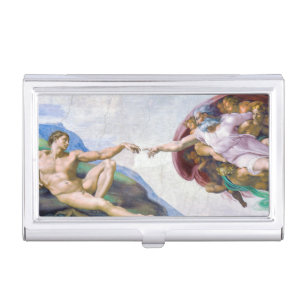Michelangelo - Creation of Adam Isolated Business Card Case