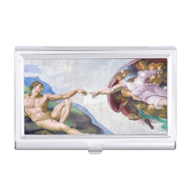 Michelangelo - Creation of Adam Isolated Business Card Case (Front)