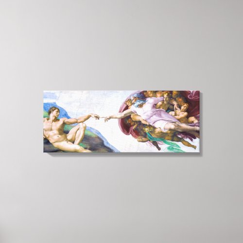 Michelangelo _ Creation of Adam Isolated Canvas Print