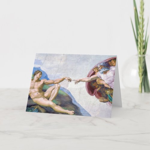 Michelangelo _ Creation of Adam Isolated Card