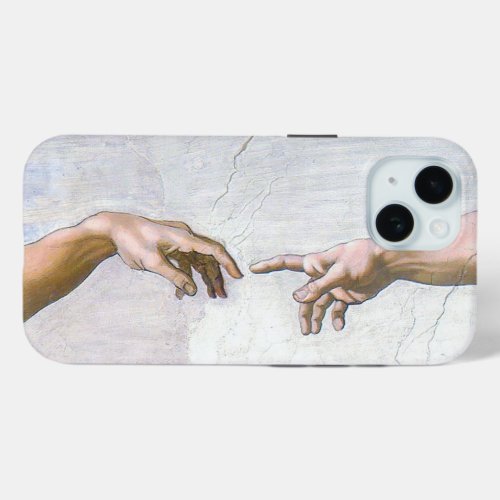 Michelangelo _ Creation of Adam Isolated iPhone 15 Case