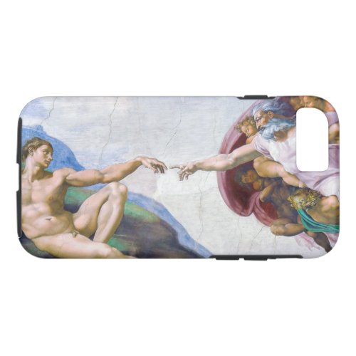 Michelangelo _ Creation of Adam Isolated iPhone 87 Case