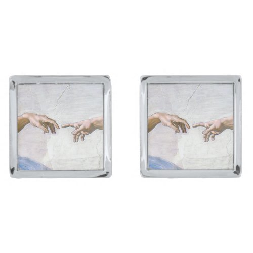 Michelangelo _ Creation of Adam Isolated Cufflinks