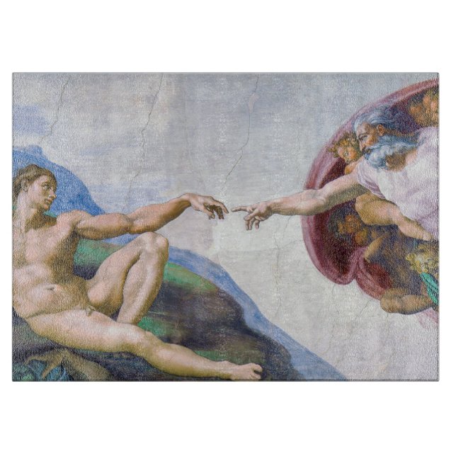 Michelangelo - Creation of Adam Isolated Cutting Board (Front)