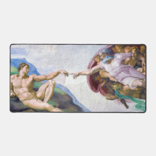 Michelangelo - Creation of Adam Isolated Desk Mat