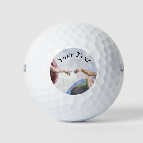 Michelangelo _ Creation of Adam Isolated Golf Balls
