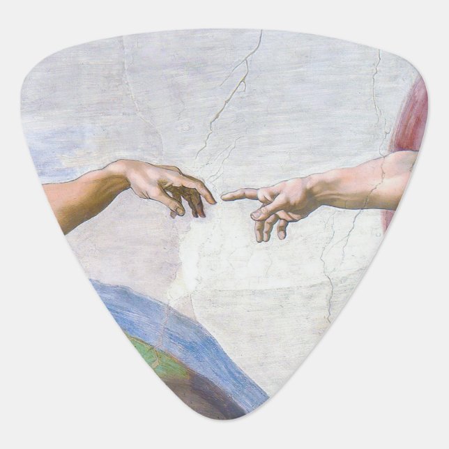 Michelangelo - Creation of Adam Isolated Guitar Pick (Front)
