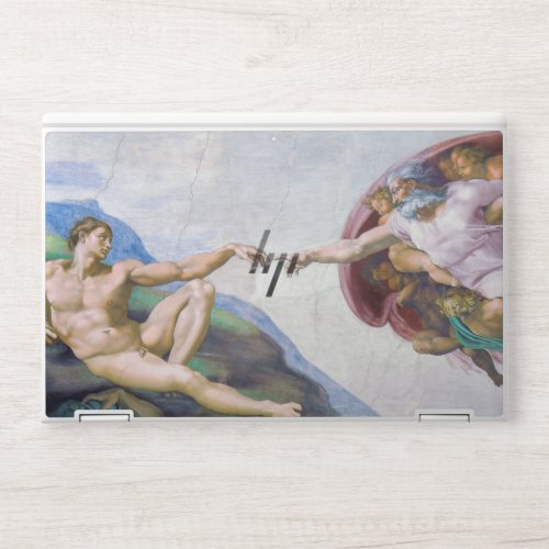 Michelangelo _ Creation of Adam Isolated HP Laptop Skin