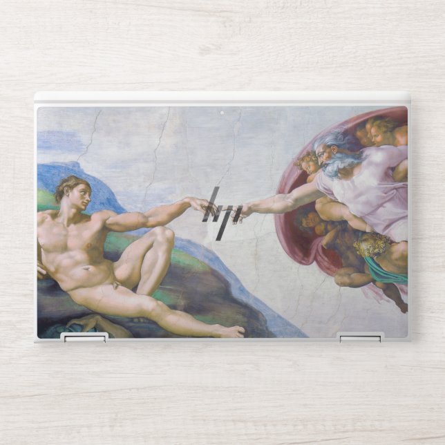 Michelangelo - Creation of Adam Isolated HP Laptop Skin (Front)