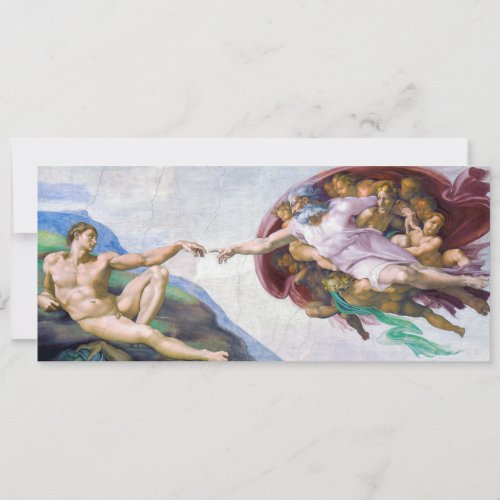 Michelangelo _ Creation of Adam Isolated Invitation