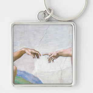 Michelangelo - Creation of Adam Isolated Keychain