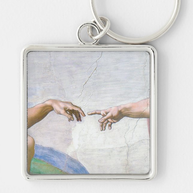 Michelangelo - Creation of Adam Isolated Keychain (Front)