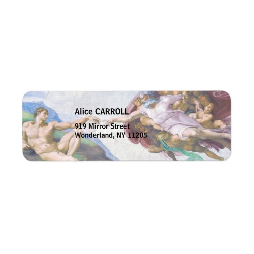 Michelangelo _ Creation of Adam Isolated Label