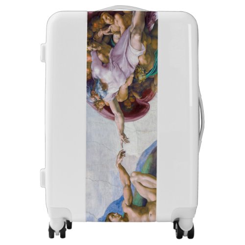 Michelangelo _ Creation of Adam Isolated Luggage