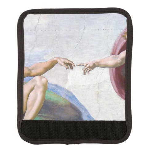 Michelangelo _ Creation of Adam Isolated Luggage Handle Wrap