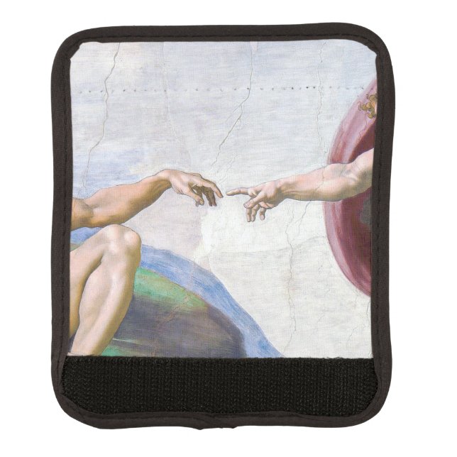 Michelangelo - Creation of Adam Isolated Luggage Handle Wrap (Front)