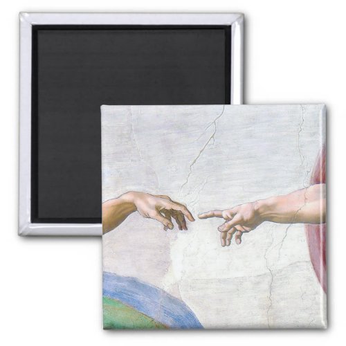 Michelangelo _ Creation of Adam Isolated Magnet