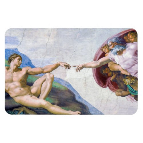 Michelangelo _ Creation of Adam Isolated Magnet
