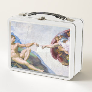 Michelangelo - Creation of Adam Isolated Metal Lunch Box
