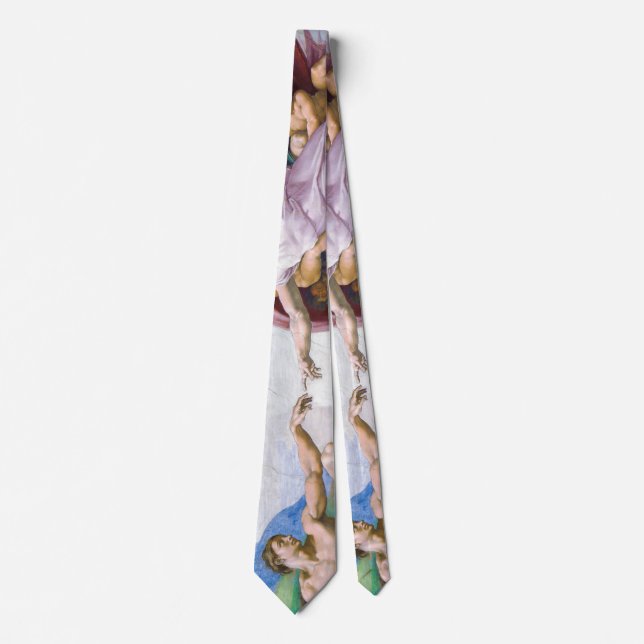 Michelangelo - Creation of Adam Isolated Neck Tie (Front)