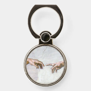 Michelangelo - Creation of Adam Isolated Phone Ring Stand