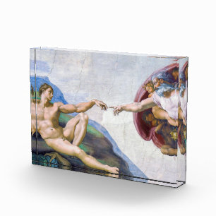 Michelangelo - Creation of Adam Isolated Photo Block