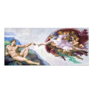 Michelangelo - Creation of Adam Isolated Photo Print