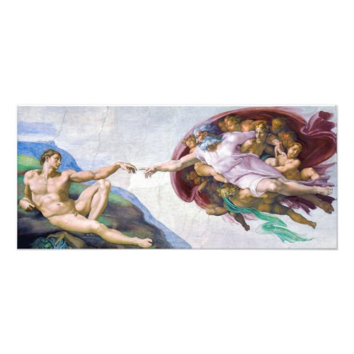 Michelangelo _ Creation of Adam Isolated Photo Print