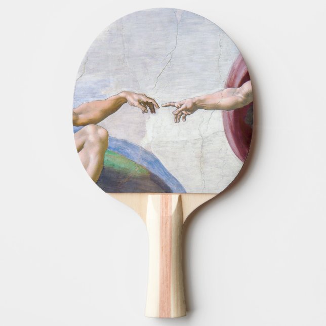 Michelangelo - Creation of Adam Isolated Ping Pong Paddle (Front)