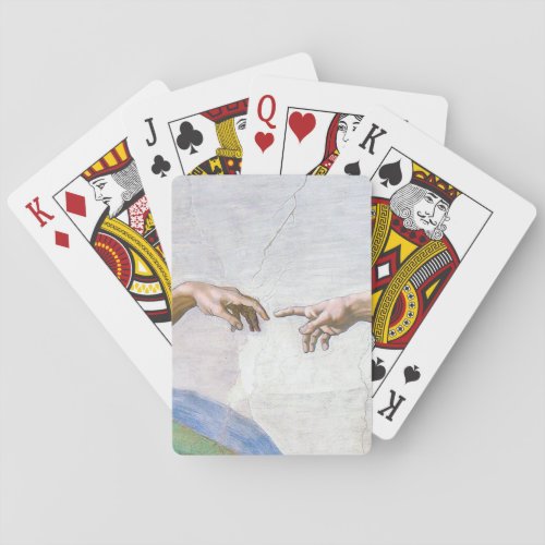 Michelangelo _ Creation of Adam Isolated Playing Cards