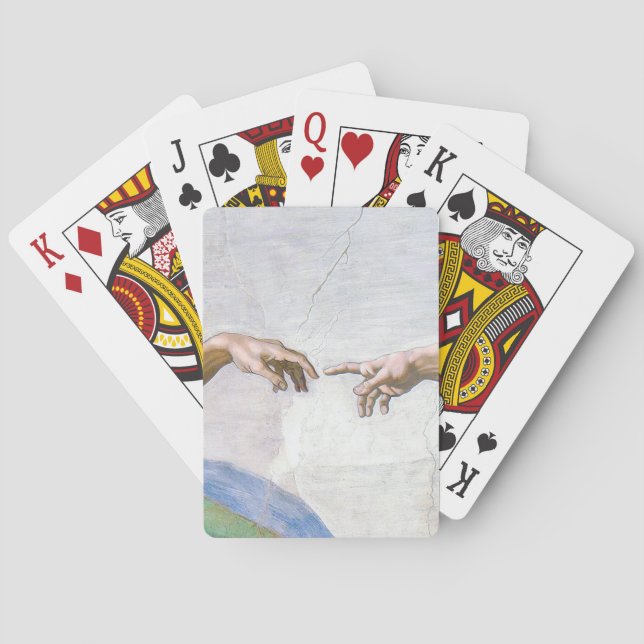 Michelangelo - Creation of Adam Isolated Poker Cards (Back)