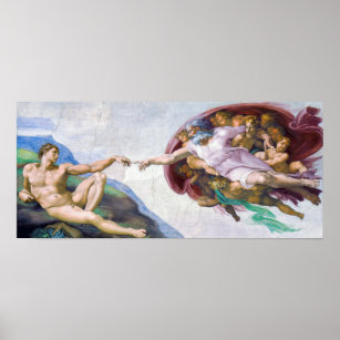 Michelangelo - Creation of Adam Isolated Poster