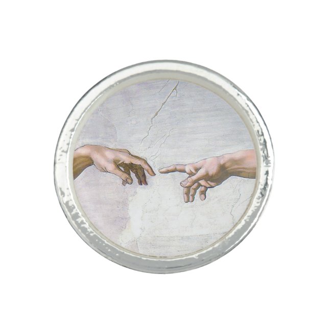 Michelangelo - Creation of Adam Isolated Ring (Front)