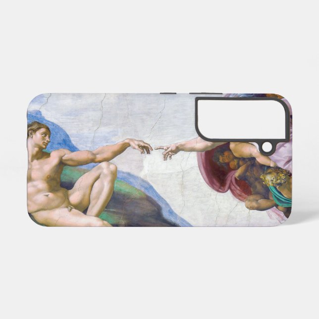 Michelangelo - Creation of Adam Isolated Samsung Galaxy Case (Back Horizontal)
