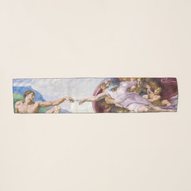 Michelangelo - Creation of Adam Isolated Scarf (Front (Horizontal))