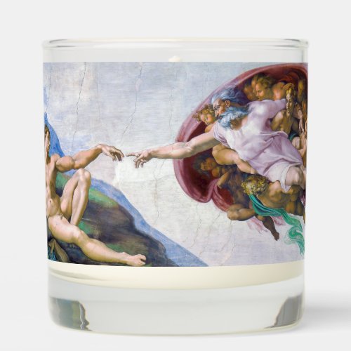 Michelangelo _ Creation of Adam Isolated Scented Candle