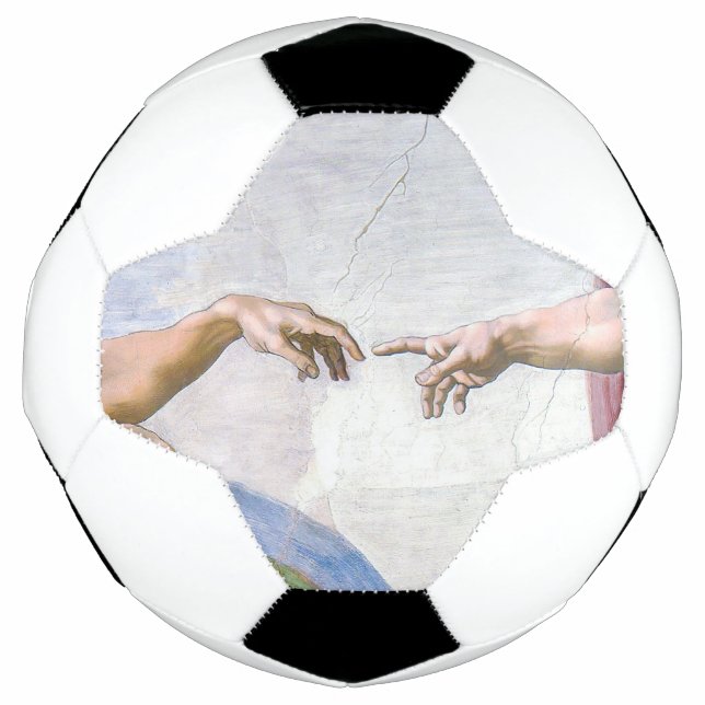 Michelangelo - Creation of Adam Isolated Soccer Ball (Front)