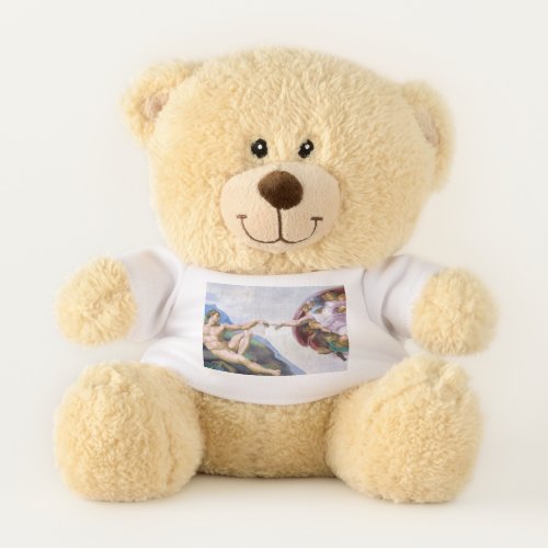 Michelangelo _ Creation of Adam Isolated Teddy Bear