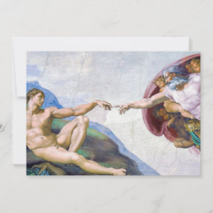 Michelangelo - Creation of Adam Isolated Thank You Card