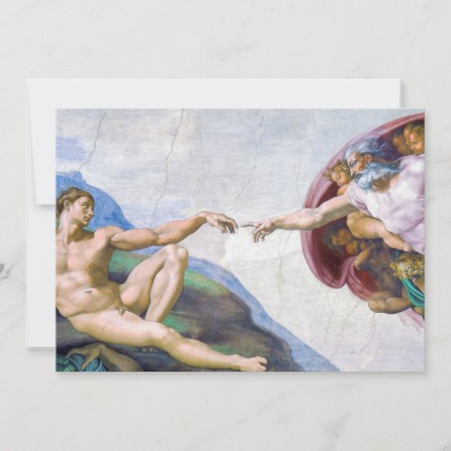 Michelangelo _ Creation of Adam Isolated Thank You Card