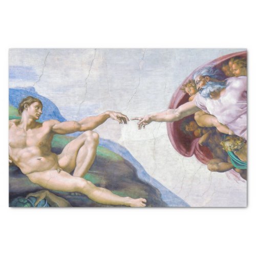 Michelangelo _ Creation of Adam Isolated Tissue Paper