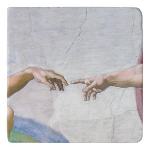 Michelangelo - Creation of Adam Isolated Trivet