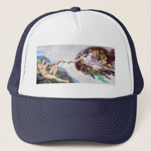 Michelangelo - Creation of Adam Isolated Trucker Hat