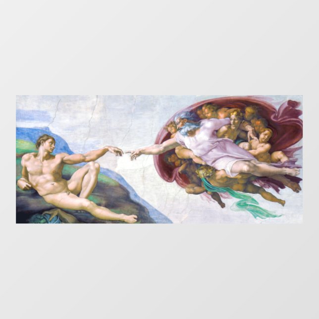 Michelangelo - Creation of Adam Isolated Wall Decal (Front)